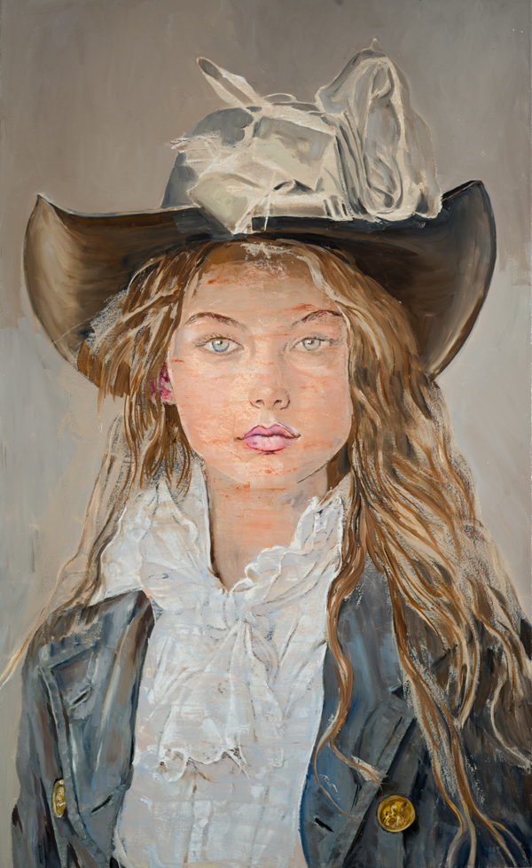 American Girl II, oil on canvas, 36x22 SOLD