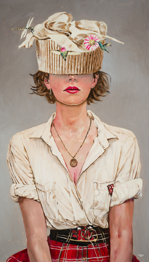 Girl with a Kilt, oil on canvas, 38x22 SOLD