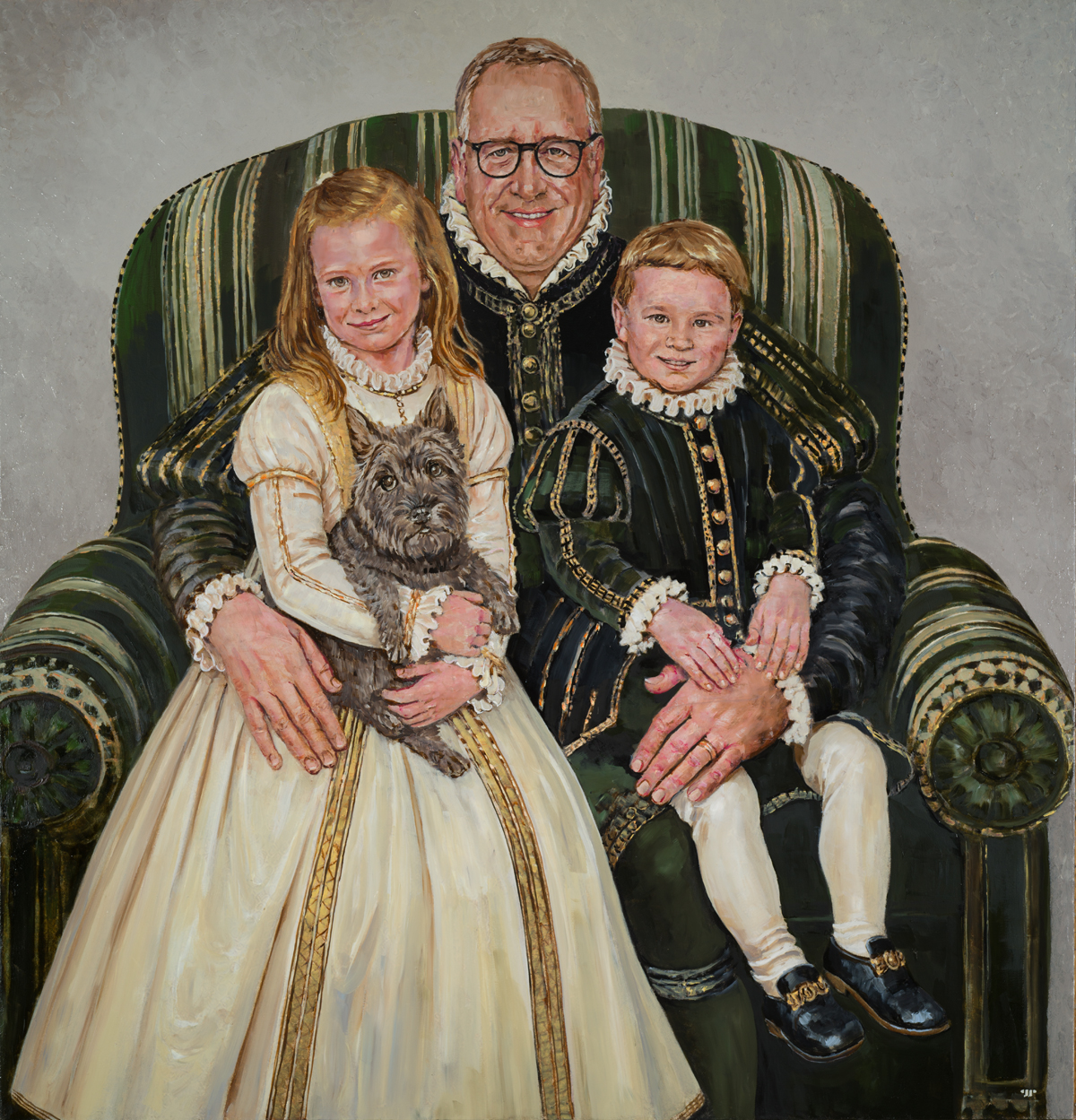 Family portrait, commission at Fischer Galleries