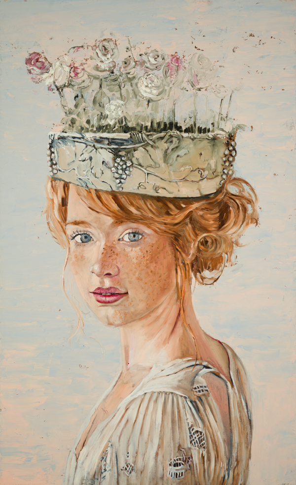 Hannah II, oil & copper on canvas, 38x24 SOLD