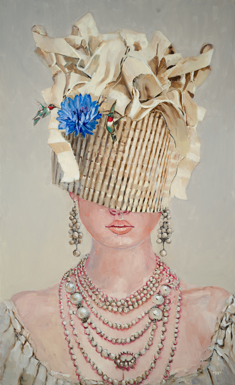 Humming Girl II, oil on canvas , 36x22 inch