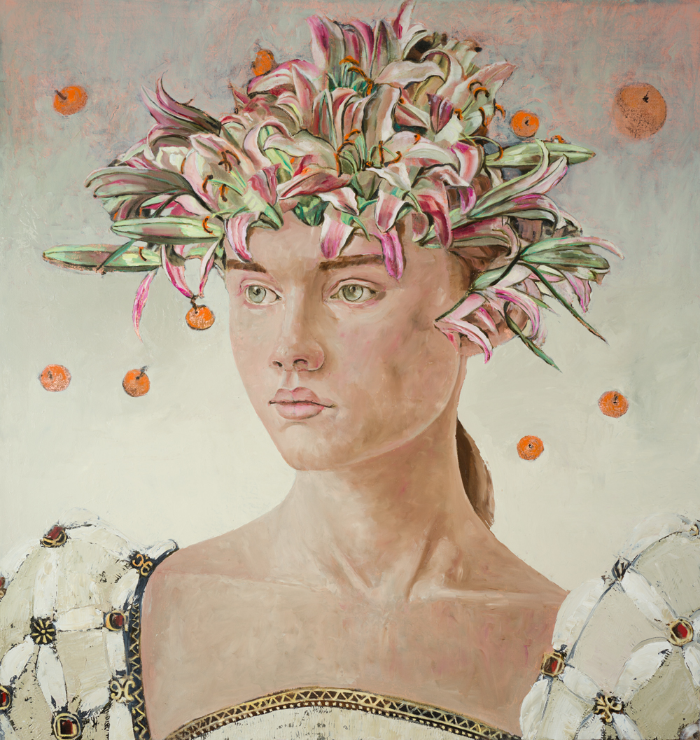 La primavera III, oil on canvas, 40x38 inch, at Fischer Galleries