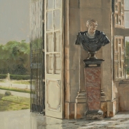 Grand Salon et Jardin, oil on canvas,54h x 20, private collection