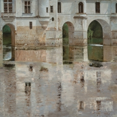 Chenonceau, Diptych, oil on canvas, 68x124, private collection