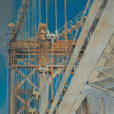 Manhattan Bridge, oil on linen, 36x20 inch (private collection)