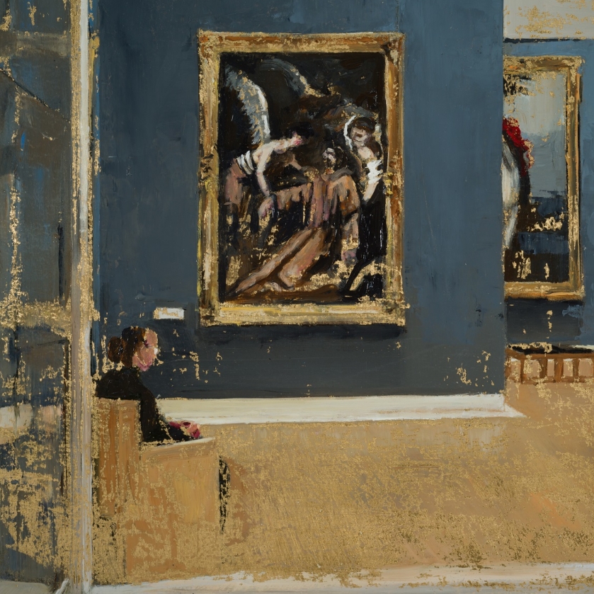 Premiere Salle, oil & gold on canvas, 14x18 -private collection                                                                              