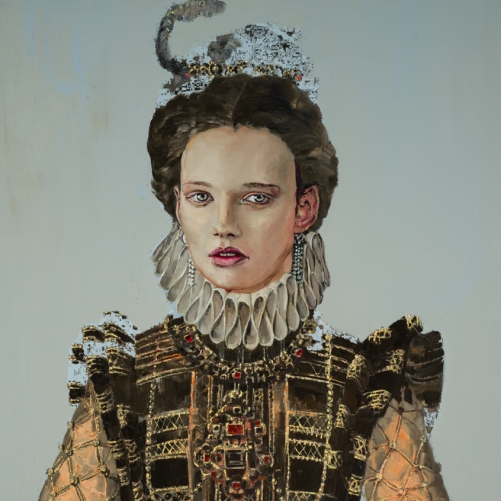 Queen of Spades, oil on canvas, 54x38 in, Sold at Coda, CA