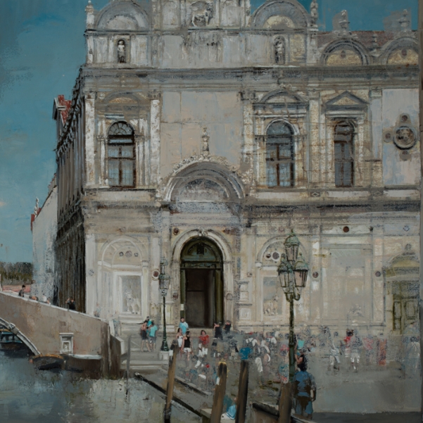 S.Lazzaro, oil on canvas, 40x38 in, SOLD at Craighead Green, Dallas